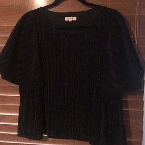 Madewell black short sleeve crop